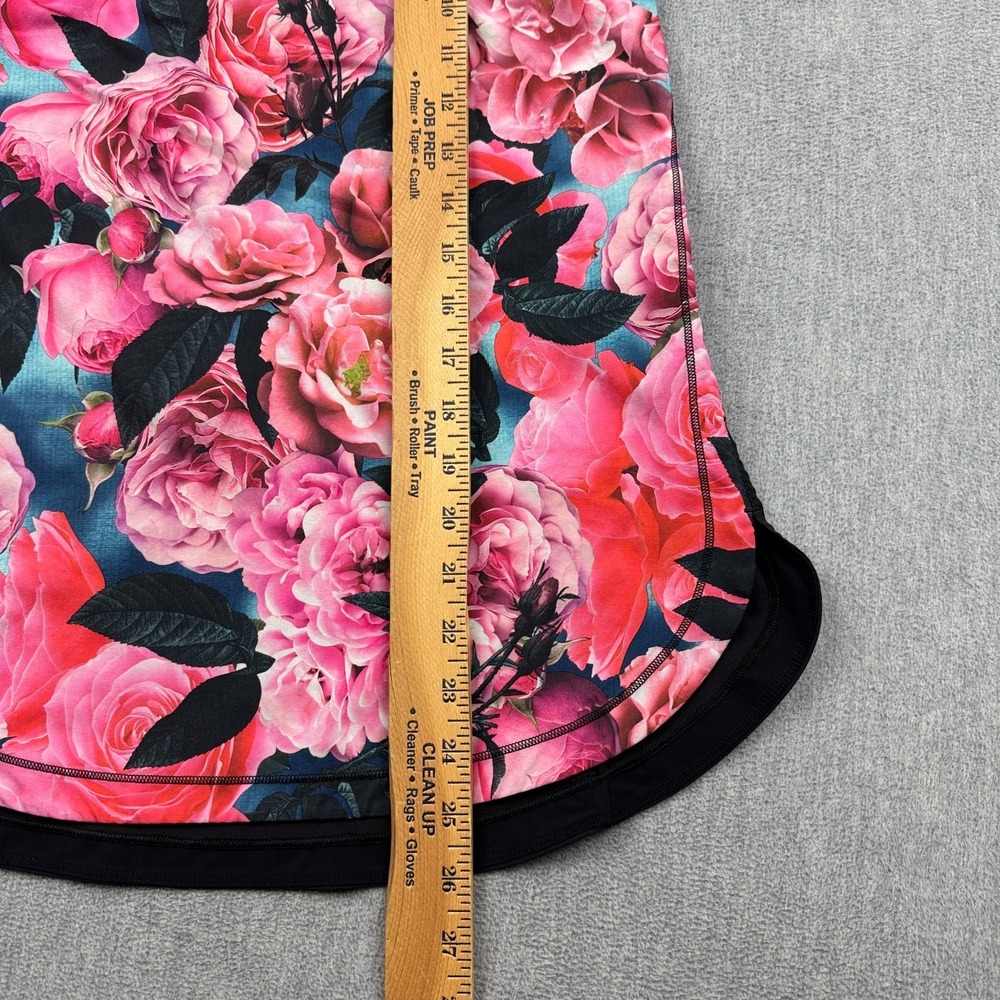 Lululemon Top Womens 6 Pink Black Secret Garden Lightened Up Short Sleeve Gym - Picture 5 of 8